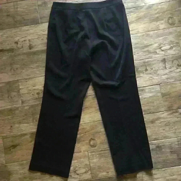 Liz Claiborne black straight leg career pants audra size 10 petite 10P 10 P - Picture 2 of 5